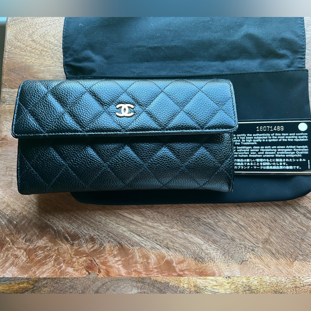 Chanel Caviar Flap Wallet